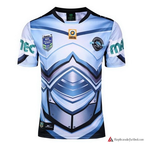 Camiseta Cronulla Sharks Auckland 9's 2017-2018 Azul Rugby